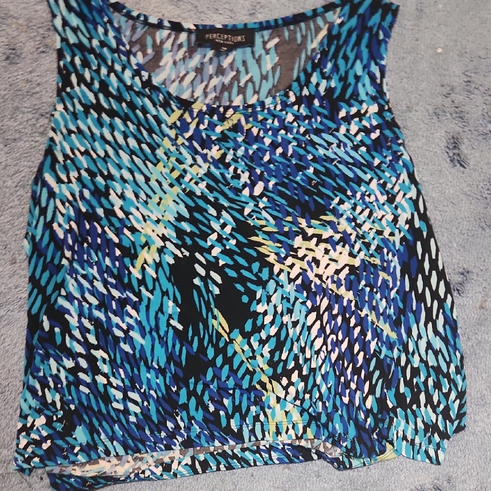 Perceptions Women's Multicolor Abstract Tank Top